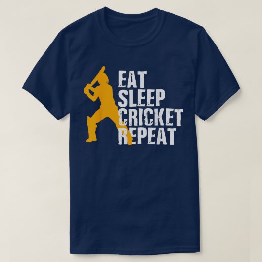 食べSleep Cricket Repeatクラシック Tシャツ (デザイン正面)