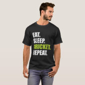 食べSleep Cricket Repeatフード付きスウェットシャツ Tシャツ (正面フル)