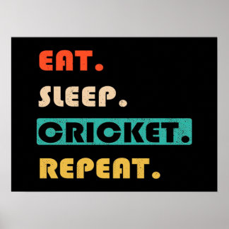 食べSleep Cricket Repeat ポスター