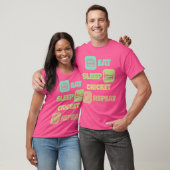 食べSleep Cricket Repeat Cricket Player Tシャツ (ユニセックス)