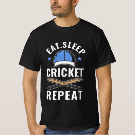 食べSleep Cricket Repeat Tシャツ