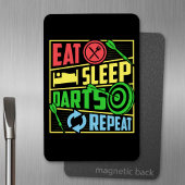 食べSleep Darts Repeatおもしろい - Dart Fan マグネット