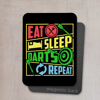 食べSleep Darts Repeat - おもしろい Dart Player マグネット