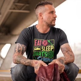食べSleep Darts Repeat - Dart Champion Tシャツ