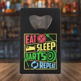 食べSleep Darts Repeat - Dart Player クレジットカード栓抜き
