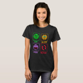食べSleep Dash Repeat Video Game Geometry Gift Tシャツ (正面フル)