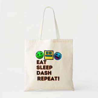 食べSleep Dash Repeat Video Game Geometry Video Ga トートバッグ