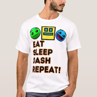 食べSleep Dash Repeat Video Game Geometry Video Ga Tシャツ