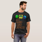 食べSleep Dash Repeat Video Game Geometry Video Ga Tシャツ (正面フル)