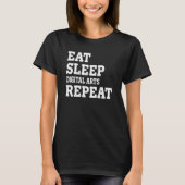 食べSleep Digital Arts Repeat Iinttic Tシャツ (正面)