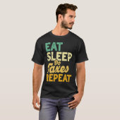 食べSleep Do税Cpa所得税勘定を繰り返す Tシャツ (正面フル)