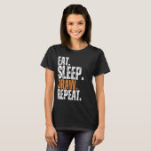 食べSleep Draw Repeat Artistクリエイティブ画家アート Tシャツ (正面フル)
