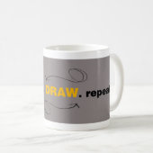 食べSleep Draw Repeat Coffee Tea Mug Cupギフト コーヒーマグカップ (正面右)