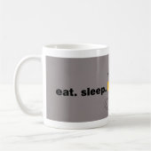 食べSleep Draw Repeat Coffee Tea Mug Cupギフト コーヒーマグカップ (左)