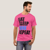 食べSleep Dunk Repeat Basketball Recreational Hoop Tシャツ (正面フル)