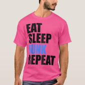 食べSleep Dunk Repeat Basketball Recreational Hoop Tシャツ (正面)