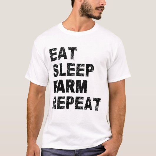 食べSleep Farmリピート Tシャツ (正面)