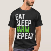 食べSleep Farm Repeat農家 Tシャツ (正面)