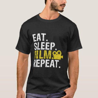 食べSleep Film Repeat Movie Actors Gift Tシャツ