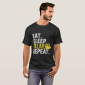 食べSleep Film Repeat Movie Actors Gift Tシャツ (正面フル)