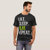 食べSleep Film Repeat Movie Director Maker Filmmak Tシャツ (正面フル)