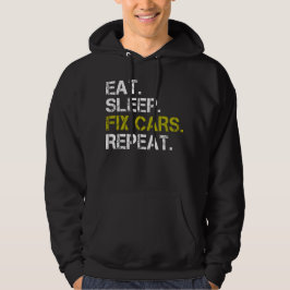食べSleep Fix Cars Repeat Auto Engine整備士 パーカ