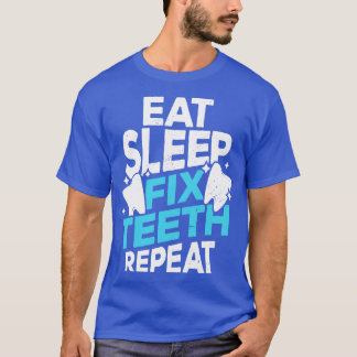食べSleep Fix Titees Repeat Terhate Gift Tシャツ