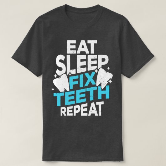 食べSleep Fix Titees Repeat Terhate Gift Tシャツ (デザイン正面)