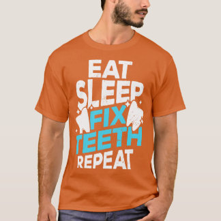 食べSleep Fix Titees Repeat Terhate Gift Tシャツ