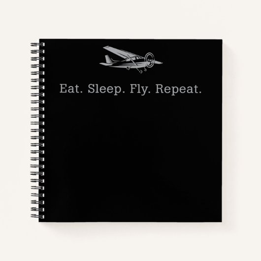 食べSleep Fly Drone Repeat Aviator Gift ノートブック (正面)