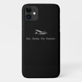 食べSleep Fly Drone Repeat Aviator Gift Case-Mate iPhoneケース (裏面)