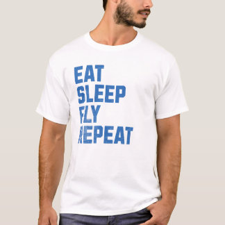 食べSleep Fly Repeat -パイロット Tシャツ
