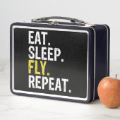 食べSleep Fly Repeat Aviationパイロット メタルランチボックス (インサイチュ)