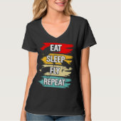 食べSleep Fly Repeat Tシャツ (正面)