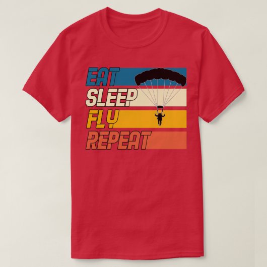 食べSleep Fly Repeat Tシャツ (デザイン正面)