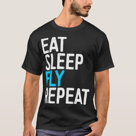 食べSleep Fly Repeat Tシャツ (正面)