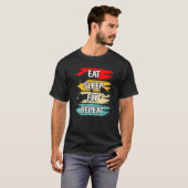 食べSleep Fly Repeat Tシャツ (正面フル)