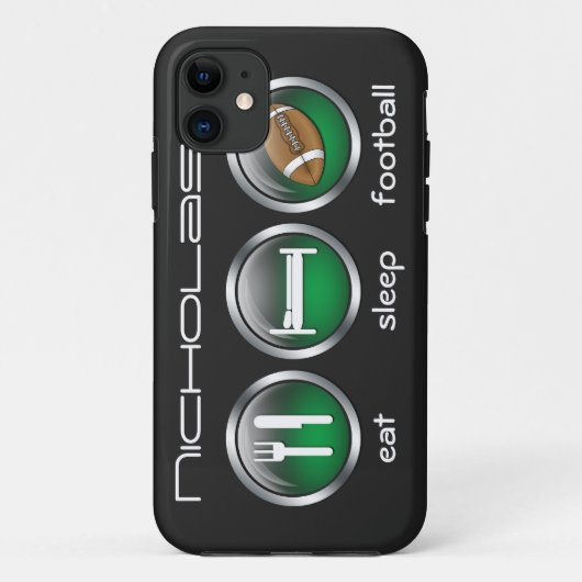 食べSleep Football :: iPhone 5ケース Case-Mate iPhoneケース (裏面)