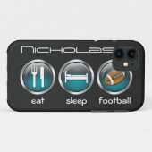 食べSleep Football :: iPhone 5ケース Case-Mate iPhoneケース (裏面(横))