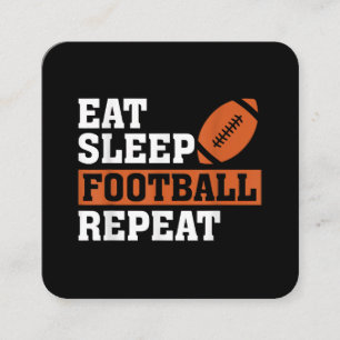 食べSleep Football Repeat 素晴らし Love Football Vi スクエア名刺