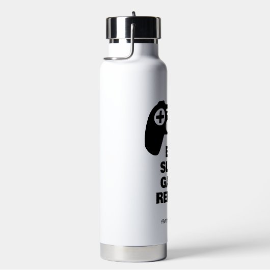 食べSleep Gameゲーおもしろいマ用の繰り返し水瓶 ウォーターボトル (右面)