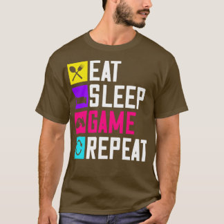 食べSleep Game and Repeat Tシャツ