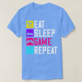 食べSleep Game and Repeat Tシャツ (デザイン正面)