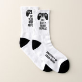 食べSleep Game Repeat おもしろい sport socks for gamer ソックス (ペア)