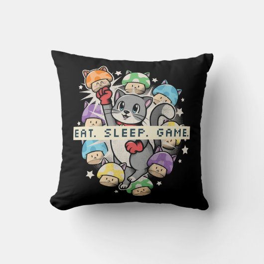 食べSleep, Game, Repeat クッション (正面)