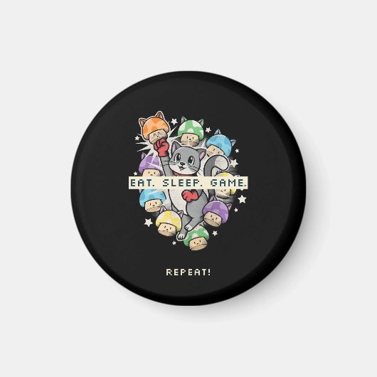 食べSleep, Game, Repeat マグネット (正面)