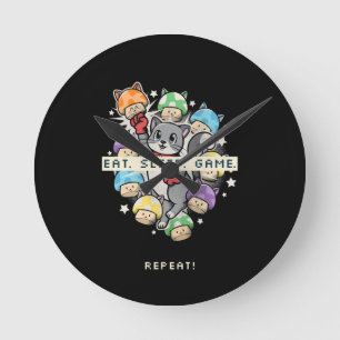 食べSleep, Game, Repeat ラウンド壁時計