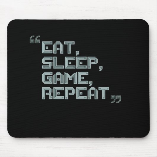 食べSleep Game Repeat - Gamer Mouse pad マウスパッド (正面)