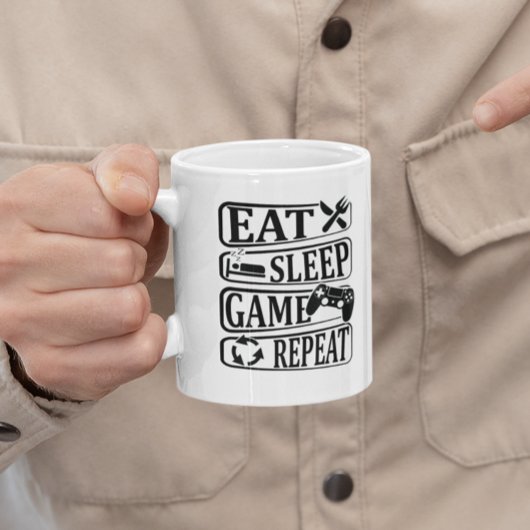 食べSleep Game Repeat Gaming コーヒーマグカップ