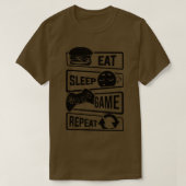 食べSleep Game Repeat Gaming Video Games 1 Tシャツ (デザイン正面)